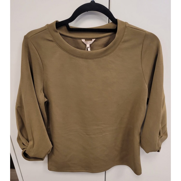Esqualo Sweater Modal twisted slve ARMY GREEN